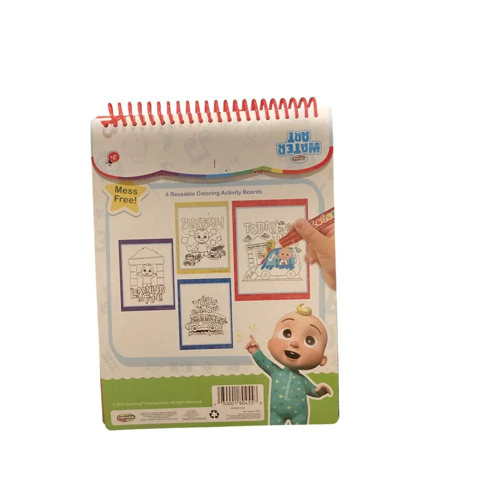 Cocomelon Water Art School Reusable‎ Coloring Activity Book with Water Pen New